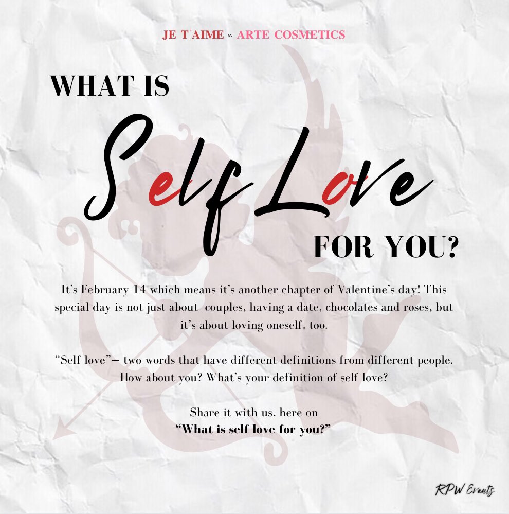 RpwVALENTINES's tweet photo. ⠀⠀⠀⠀⠀⠀⠀⠀ 
⠀⠀⠀⠀⠀⠀⠀⠀ 
⠀⠀⠀⠀⠀⠀⠀⠀ ♡︎ ；WHAT IS SELF LOVE FOR YOU?
⠀⠀⠀⠀⠀⠀— @RpwVALENTINES x @ARTECOSMETICS 
⠀⠀⠀⠀⠀⠀⠀⠀
⠀⠀⠀⠀⠀⠀⠀⠀ https://t.co/J29KaPJdEt