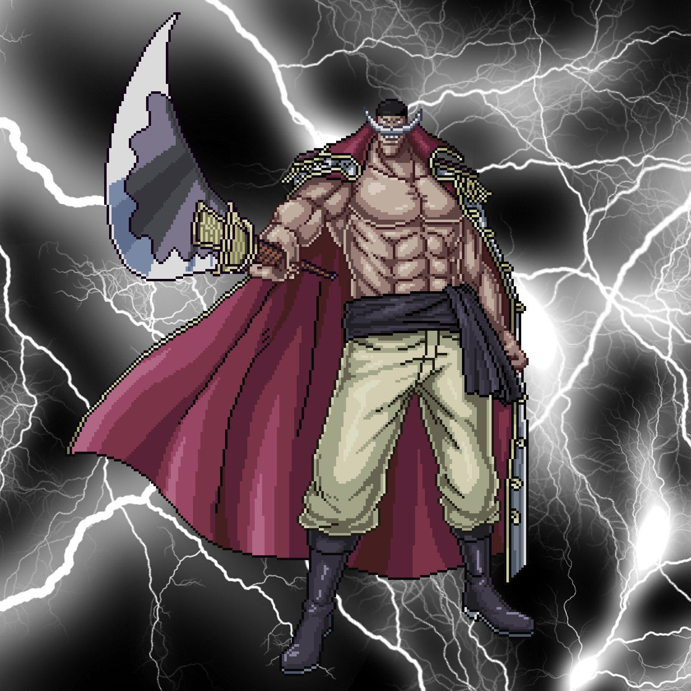 テラリア星人 Pixelien 今日のドット絵 白ひげ エドワード ニューゲート完成しました 生放送お疲れさまでしたm M 背景は描く気力なく フリー素材にて御免 ドット絵 Pixelart Pixelmash Onepiece ワンピース T Co Wyctkdltk1