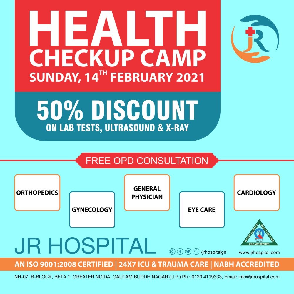 JRHospitalGN's tweet photo. Health Checkup camp ⚕️ TODAY! Visit JR Hospital 🏥, Greater Noida for FREE OPD consultation 👩‍⚕️👨‍⚕️.

#JRHospital #GreaterNoida #Noida #HealthCare #HealthCheckup #MedicalCamp https://t.co/P27iXIQaQF