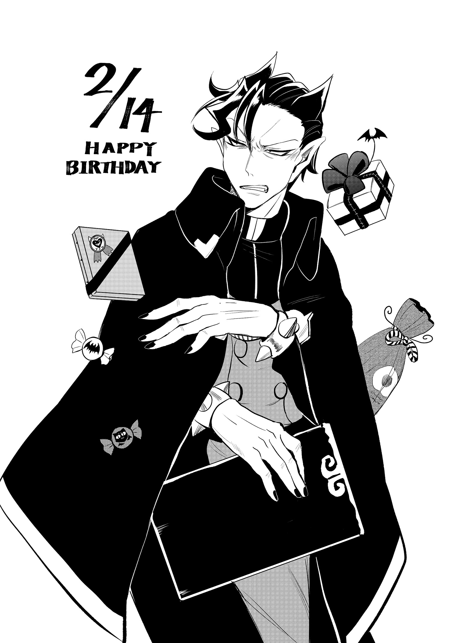 西修 入間くん24巻発売中 ２ １４ カルエゴお誕生日おめでとう きっと喜んでくれるからみんなでカルエゴにプレゼントを投げよう T Co Q31mm24stu Twitter