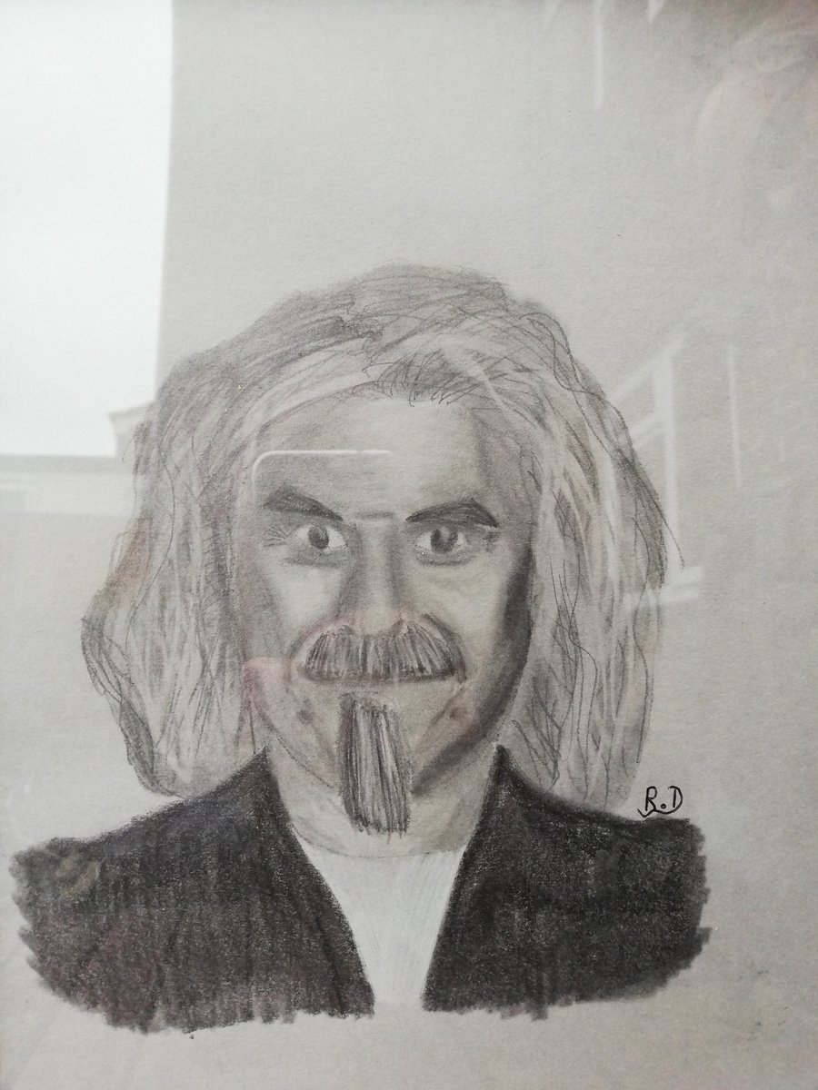 felchersbird's tweet photo. Valentine's gift from the hubby @Felcherman He commissioned our eldest daughter @Rhiiiiii23 @Rhisart1 to create a portrait of Billy Connolly @Billy_Connolly It's amazing and I love it! https://t.co/srF5h9Jkxk