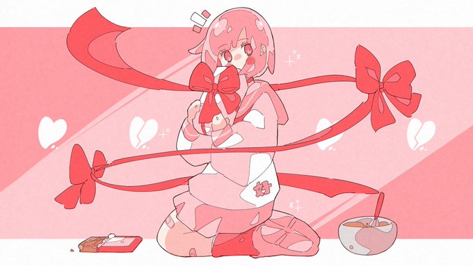 「ピンク髪 バレンタインデー」のTwitter画像/イラスト(人気順)
