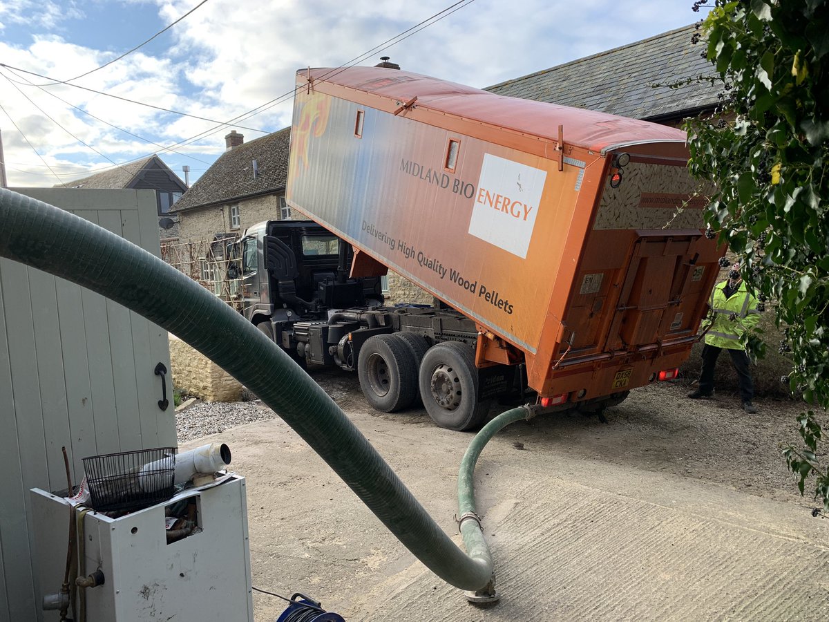 samhampton's tweet photo. Excited about our delivery of 5.5 tonnes of wood pellets... which means we might be able to melt the ice on the INSIDE of the windows ๐ฅถ #biomassheating https://t.co/wz7Sr6LZD7