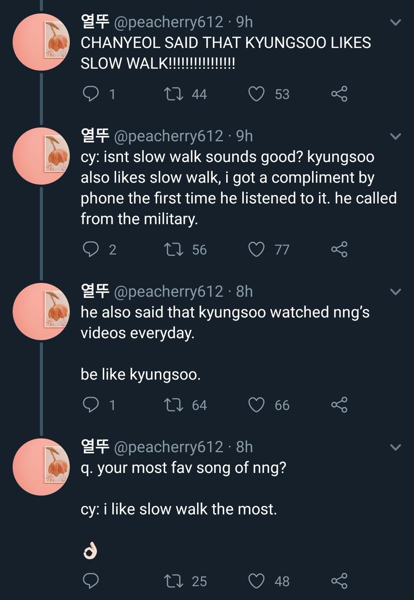  Slow Walk - mq x LoeyIs he really your best friend if he doesn't watch ALL your Youtube videos and call you to compliment your songs FROM THE BLOODY MILITARY. Find yourself a Kyungsoo. Kyungsoo will always be Chanyeol's low-key but biggest cheerleader.