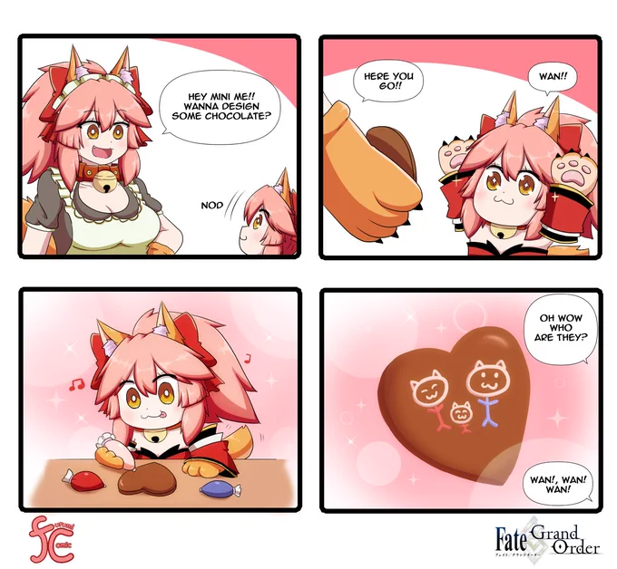 A Mini Cat's Chocolate.
Also Happy Valentine Day ❤️❤️
#FGO #FateGO #タマモキャット 
