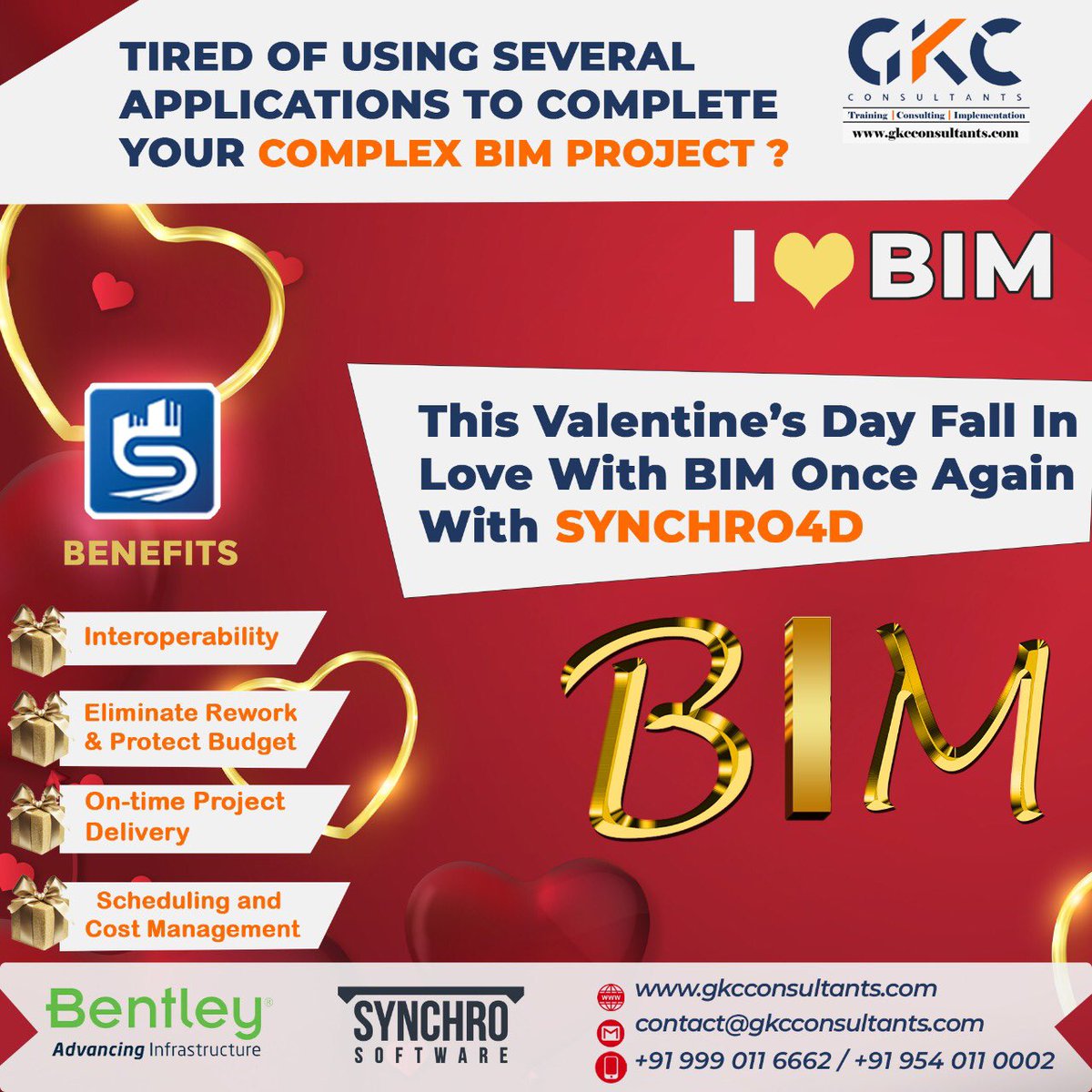 gkcconsultants's tweet image. #Synchro4D, the #perfect #gift for all #BIM #Professionals
This #valentinesday let&apos;s #fallinlove with BIM again 😊😊. 
Contact #gkcconsultants for your #giftoflove today....