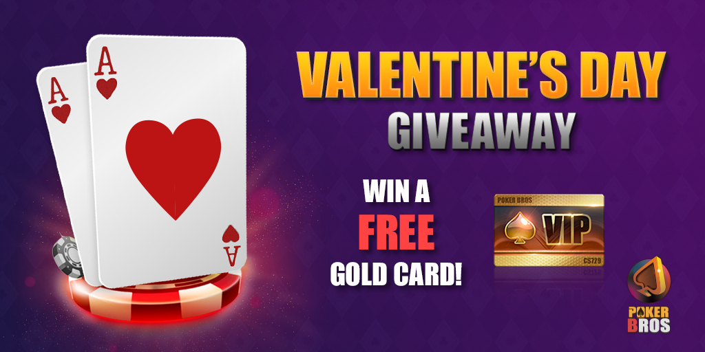 ❤️VALENTINE’S DAY GIVEAWAY❤️

Win a free 30 Day Gold VIP Card for you and a friend!

✅ Like this post
✅ Follow <a href="/PokerBrosApp/">PokerBROS</a> 
✅ Tag your poker mad friend in the comments who you would like to give a VIP Card

Ends: 17/2 at 11:59pm CST. 
The winner will be drawn at random 18/2.