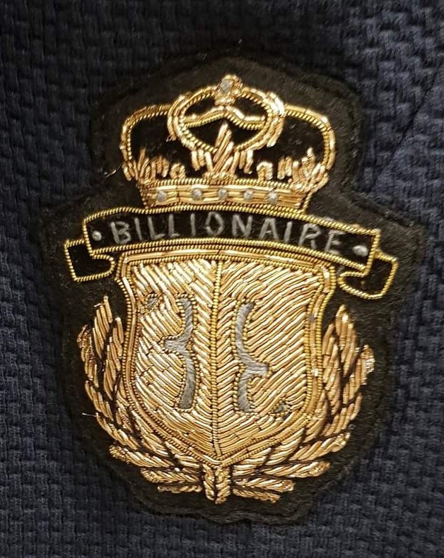 shafqaz's tweet photo. #BILLIONAIRE
#Blazer_Badge
#Hand_Embroidery
#CustomersSamples
#Notforsale https://t.co/s7McXr8Wxr
