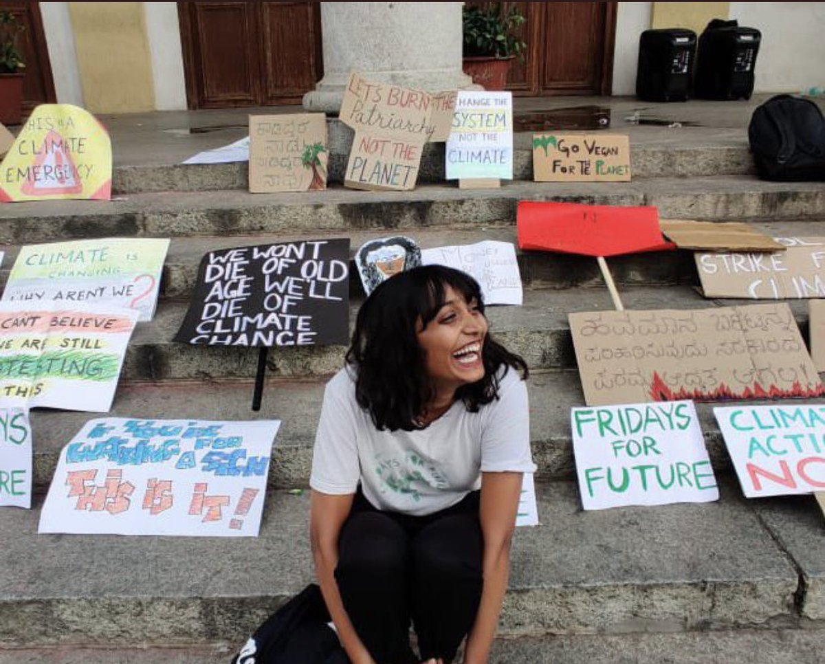 aishe_ghosh's tweet photo. A 21 yr-old Climate Activist being arrested because of a "scripted story" the Govt. wrote to hide their failure, and just because more voices were uniting in support of our farmers.

#DishaRavi https://t.co/AoDI12jxXI
