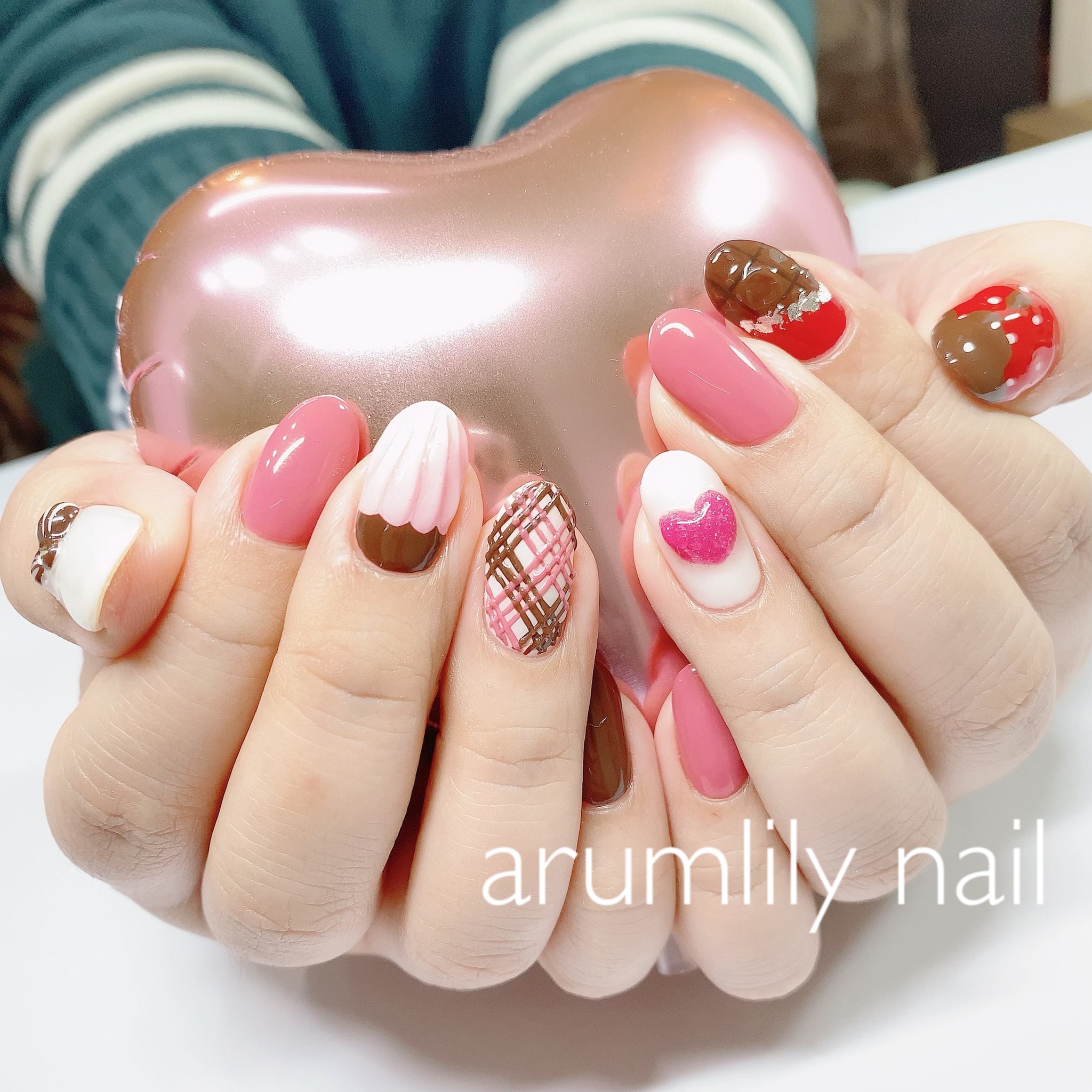 Arumlily Nail ハッピーバレンタイン 本八幡 八幡 市川 下総中山 ネイル ジェル バレンタイン T Co 1qwgh0humj Twitter