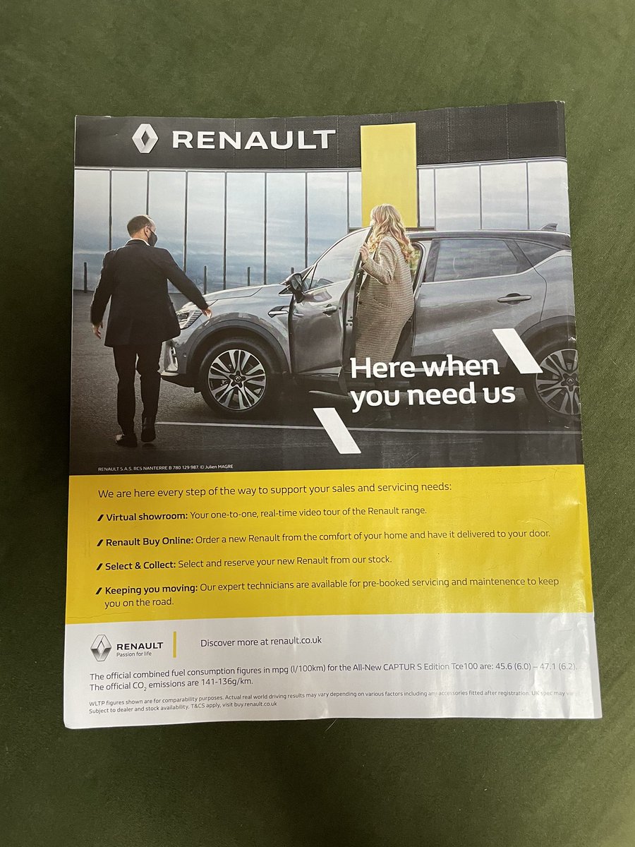 8/ RenaultConsidering you have plenty of money and a fancy agency with loads of letters in the name, this is fucking awful. Shit headline, but then BULLET POINTS!?!!!? It’s a fucking list. Plus, can we talk about the models? Are they hiding their faces because of the shame?