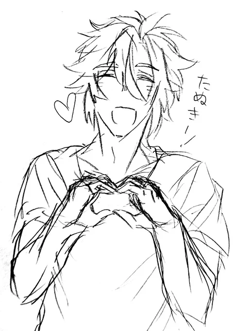 ちょっとはバレンタインらしい落書きしなきゃ～!!! 