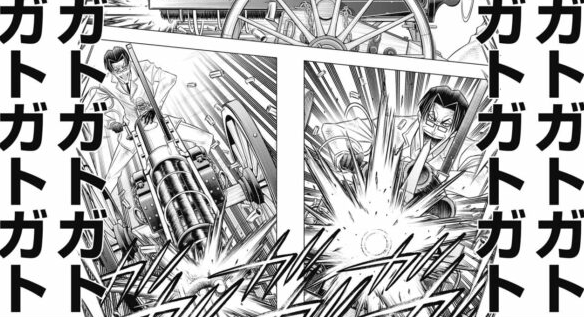 武田観柳を描くときに和月先生が筆ノリまくってるのが面白すぎる
「ガトガトガトガト」で舞台ネタも拾うし、「ガトー リング」という偽名がネタと見せかけて本気でガトリングを愛していたのだと筋が通るし、その上で「違法はダメ」という理念から分かれを決心する流れまで美しすぎる