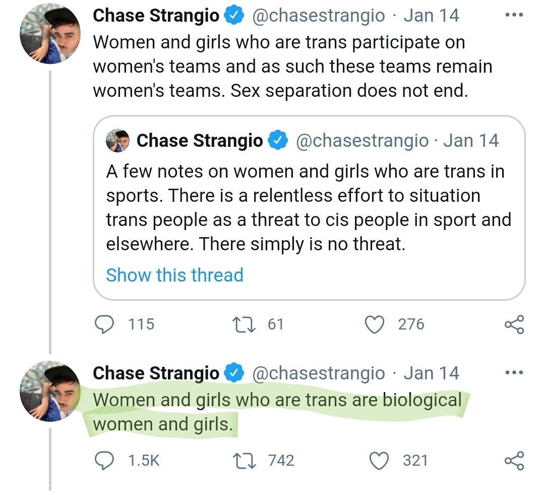 I'm not being a jerk, I'm making my point with a sledgehammer. Pretending differences between men and women don't exist is utterly absurd, and people keep saying it. This ACLU lawyer quite literally says "Women and girls who are trans are biological women and girls."