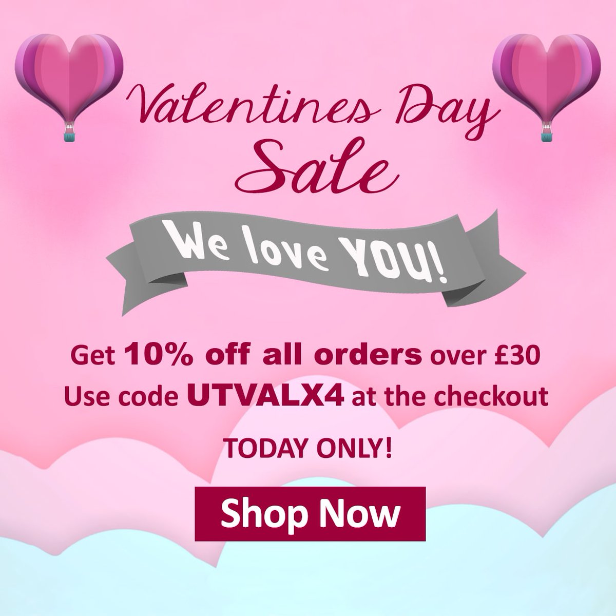 💘💘💘 This Valentine's Day, we love #YOU! 💘💘💘 Get 10% off all orders over £30 with code UTVALX4 - #TODAY ONLY! Grab a great deal on #Regatta, #Trespass, #Disney, #Marvel, #CAT &amp; 100s more top brands! 💕🛒🛍️ universal-textiles.com/collections/be…