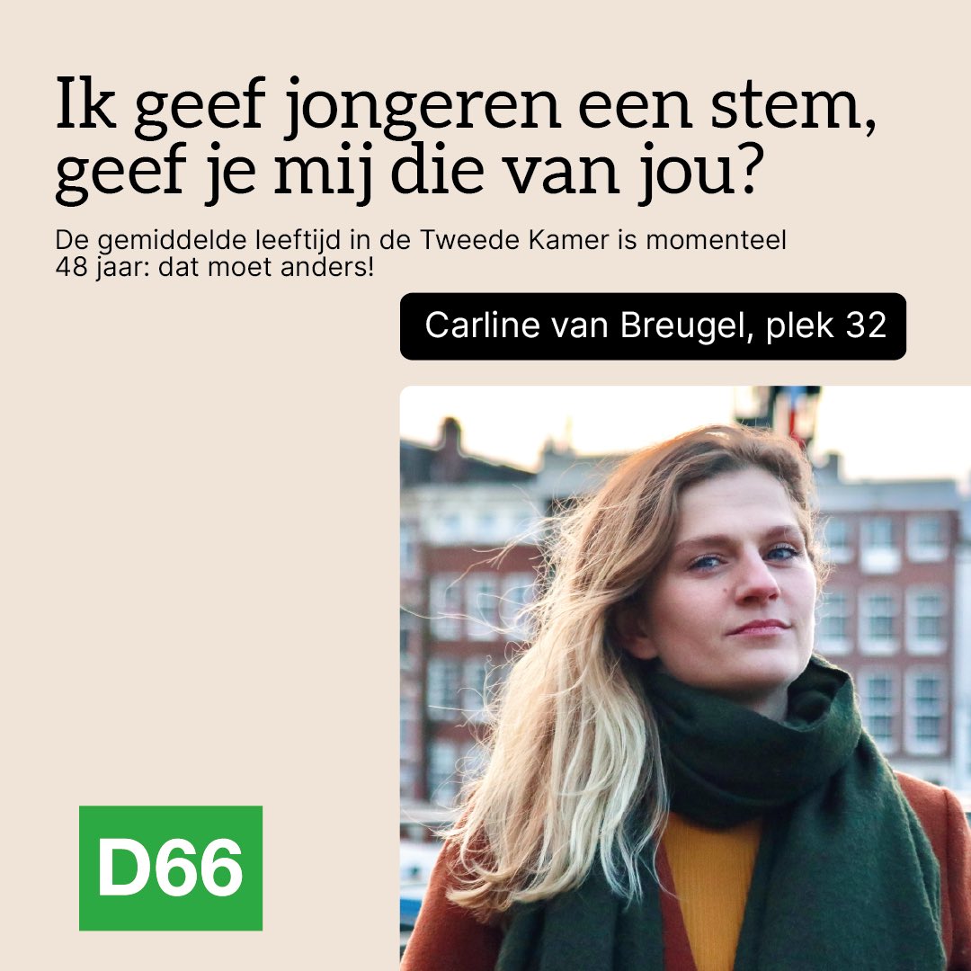 Nog één maand tot de verkiezingen!  Een mooi moment om na te denken aan wie jij je stem gaat geven. Wat vind jij belangrijk? Ik sta voor toegankelijk en goed onderwijs, diversiteit als het nieuwe normaal én dat jongeren gehoord worden in de politiek.
#CarlineindeKamer @carlinevb