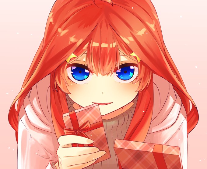 霜狐さんがTwitterに投稿した中野五月(五等分の花嫁)のイラスト。