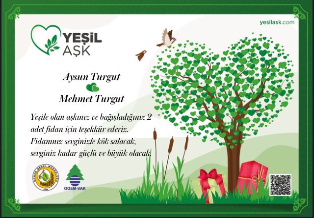 YesilAskFidan's tweet photo. #SevgililerGünü’nde aynı hediyelerden sıkıldıysanız bu sene bir farklılık yapın. Sevdikleriniz için fidan bağışlayın.🌱

Hem sevginiz hem ormanlarımız büyüsün. Sevdikleriniz sizlerle bir ömür boyu gurur duysun.💚🎁 

Fidan bağışı için: https://t.co/Xf7INOpRWp https://t.co/9VYybL8Sgc