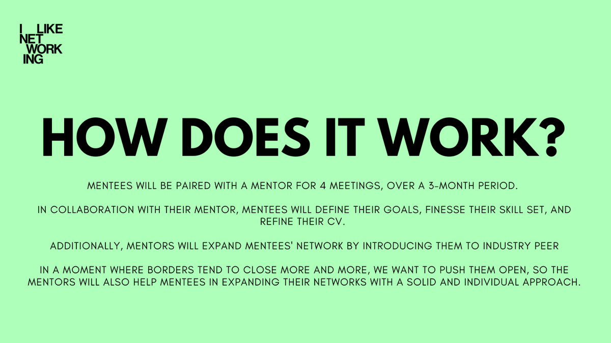 Applications for the @networking_i mentoring program will open March 22!
The program is free and open to women and non-binary people working (or who want to work at) the creative industries, aged 18+ - there is no age limit! 
#mentoringmatters #cultureneedsdiversity