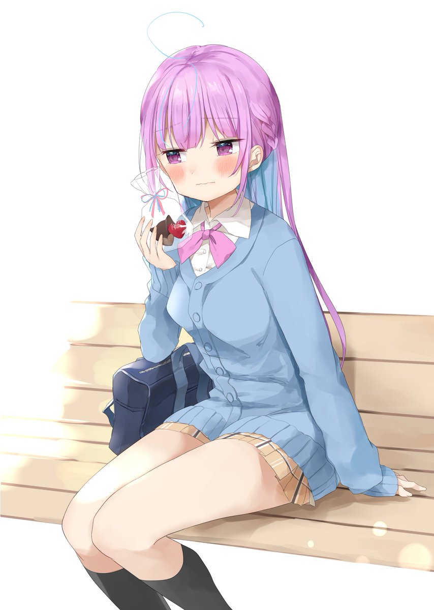 湊あくあ 「……受け取って、くれるかな… 
#あくあーと 」|タツヨシ🍫お仕事募集中のイラスト