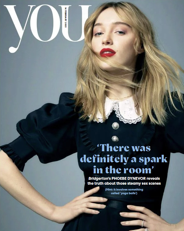 TheMagShed's tweet photo. Phoebe Dynevor is on the cover and inside today's You magazine, available for one day only in the UK. Get it at https://t.co/jsK3UgCWdn #PhoebeDynevor #Bridgerton #bridgertonnetflix #bridgertononnetflix #regejeanpage https://t.co/m4wNFZmY5z