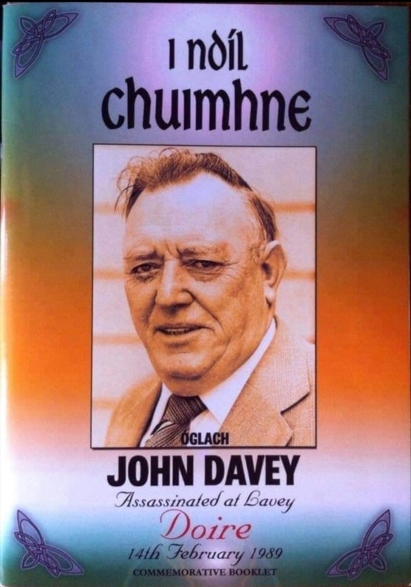 SF_SouthDerry's tweet photo. Proudly remembering with pride Sinn Féin Councillor John Davey who was assassinated by British Crown Forces on 14 February 1989 as he returned to his home in Gulladuff following a meeting at Magherafelt District Council. @NorthAntrimSinn @sinnfeinireland https://t.co/5PjE1BYtZf
