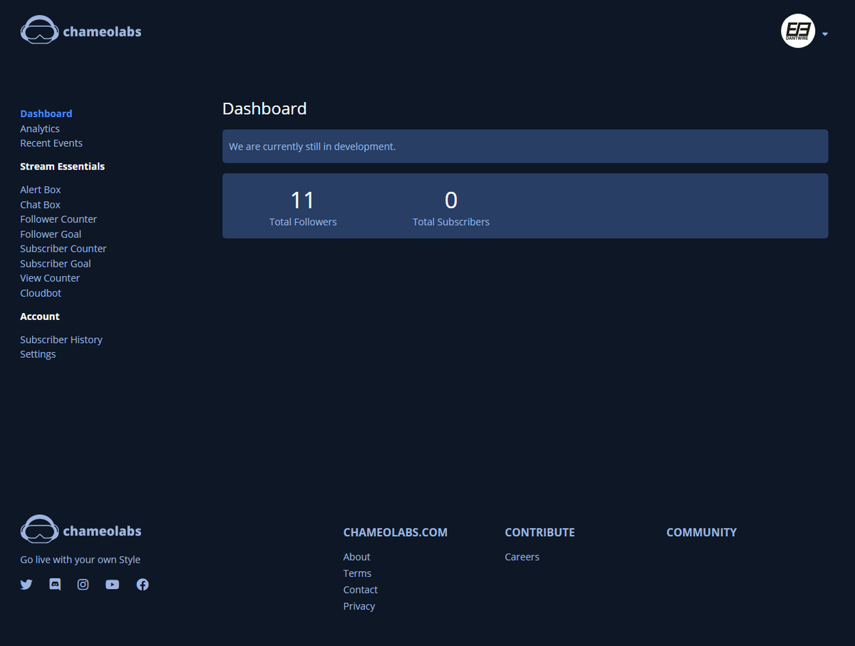 chameolabs's tweet photo. We have made some progress. Here is another screenshot
@glimesh #glimesh #glimeshHype #chameolabs #streaming #stream #streamtool #update #news #streamer https://t.co/eOo3bNt4If