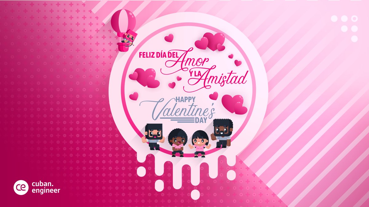 ce_havana's tweet photo. ❤️❤️❤️Feliz día del amor y la amistad!❤️❤️❤️
Lindo día y una felicitación bien grande a nuestra comunidad y a nuestro equipo de #CubanEngineer! 🥰
#ValentinesDay #valentinesday2021 #valentines #DiaDelAmorYDeLaAmistad #Software #programming https://t.co/NNZim1tlDq