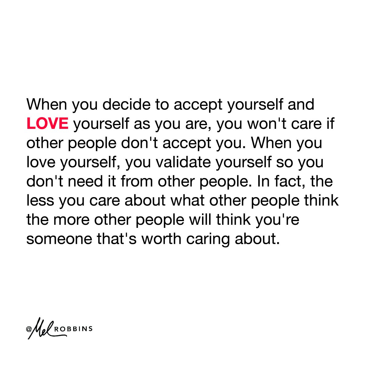 There's only one person who will never leave you during your lifetime. And  that's, YOU. Show YOURSELF some love everyday and everything will be okay.  ❤️, image size:1200x1200