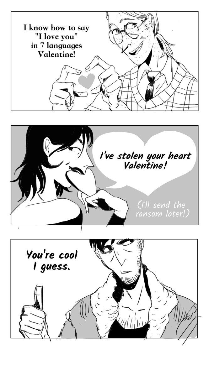 In comparison: these valentine cards I drew around 4 years ago, lol 