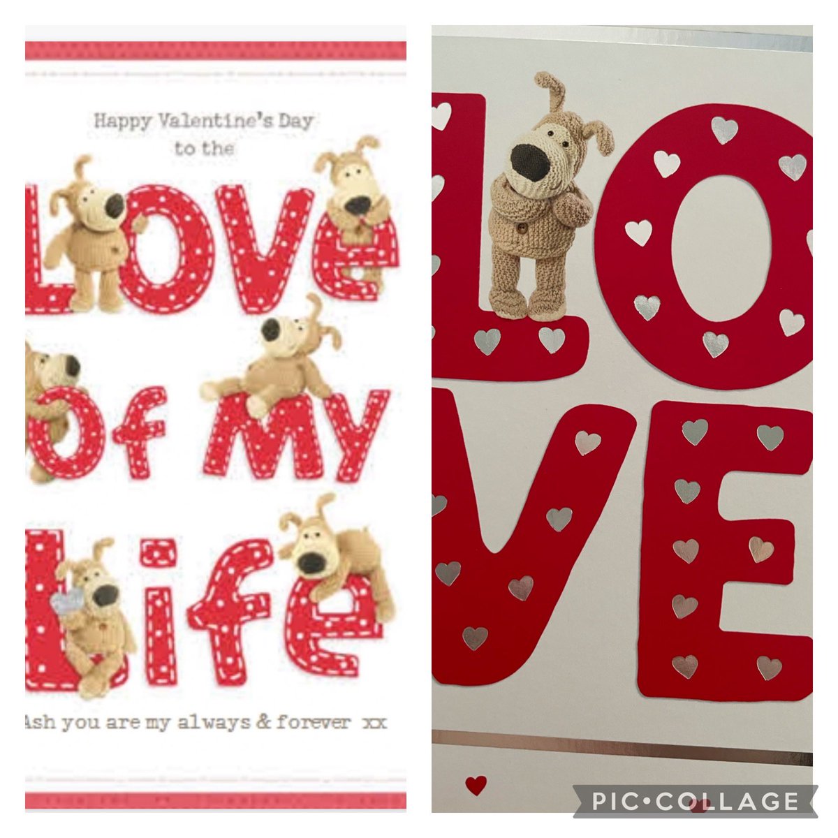 tinafinch's tweet photo. When your so in sync with your partner that you buy each other the same valentines card. #5valentinestogether #loveofmylife https://t.co/1eu1fDQ3op