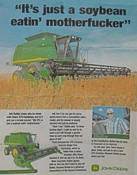 Flashback to when the @johndeere marketing department was more down to earth.