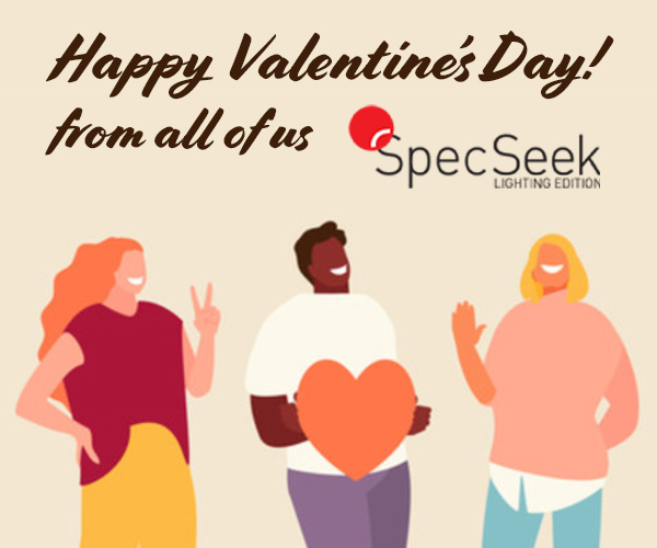 SpecSeek's tweet photo. Happy Valentine's Day! #specificationtools #lightingedition #lighting #2021 https://t.co/J54rKCF92w