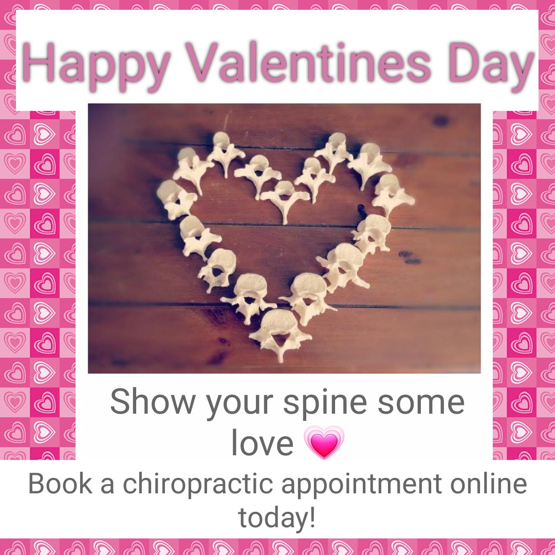 Book your chiropractic appointment online at: thewhitchurchclinic.co.uk/online-booking… 

#chiropractor #backpain #valentinesday #loveyourspine