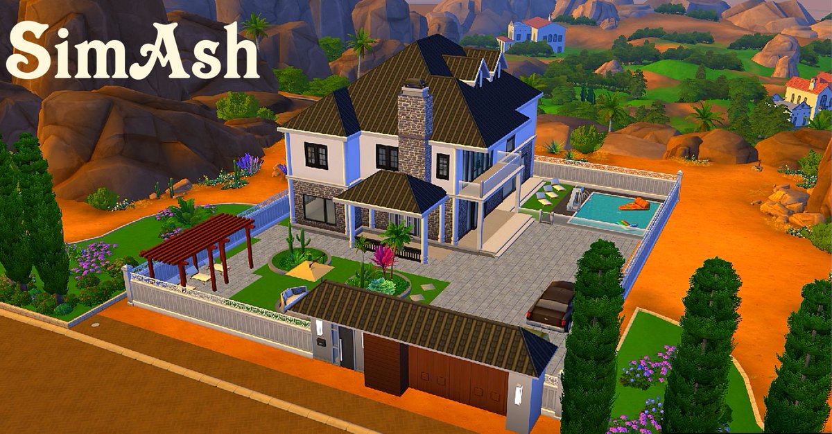 SimsAsh99's tweet image. Thought I would try to build this beautiful home. It's not yet furnished but the outside looks stunning and even made my own gate entrance using medium height doors from eco-lifestyle (I don't own the original image) 
Gallrey Id: Ashwhe1 #Sims4 #simsbuild #Sims4 #simbuilders