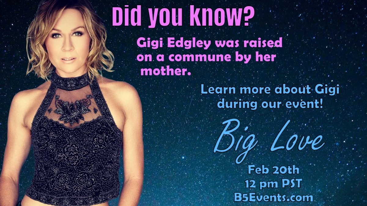 b5_events's tweet photo. Did you know Gigi Edgley grew up in a commune? She's had quite the interesting life, so tune into Big Love this Saturday @ 12pm PST to hear more! https://t.co/xaxoWQXJHv for tickets!

#B5Events #B5E #B5EventsShareSquad #SciFiNerds #Fandom #FunFacts #GigiEdgely #Biglove #Farscape https://t.co/Qo2x7OYegb