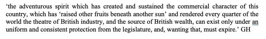 Here is anti-abolitionist and Jamaica slave-owner George Hibbert MP making the case for proslavery patriotism in relation to maintaining the slave trade during the 1807 parliamentary debates: