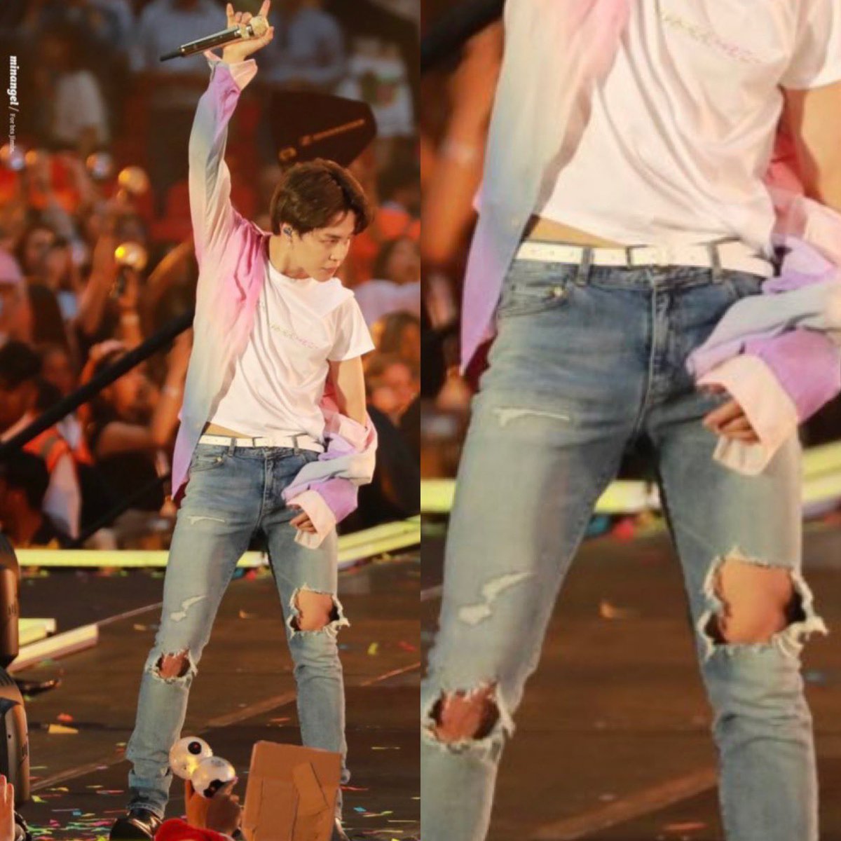 jimin's legs with this ripped jeans a thread