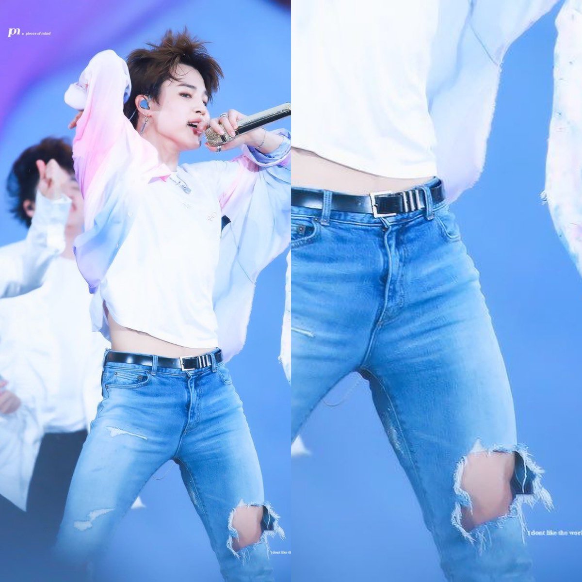 jimin's legs with this ripped jeans a thread