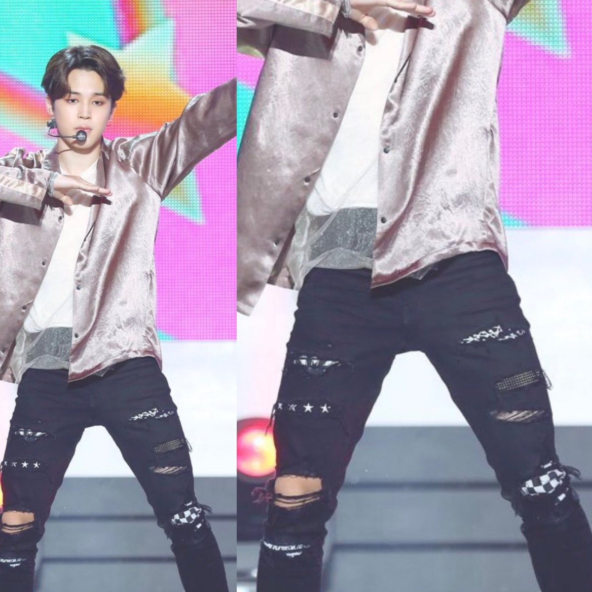 jimin's legs with this ripped jeans a thread