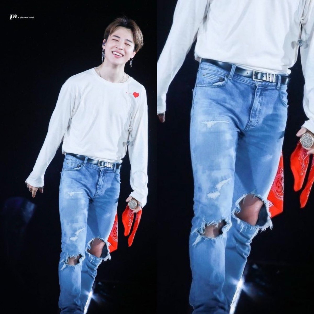 jimin's legs with this ripped jeans a thread