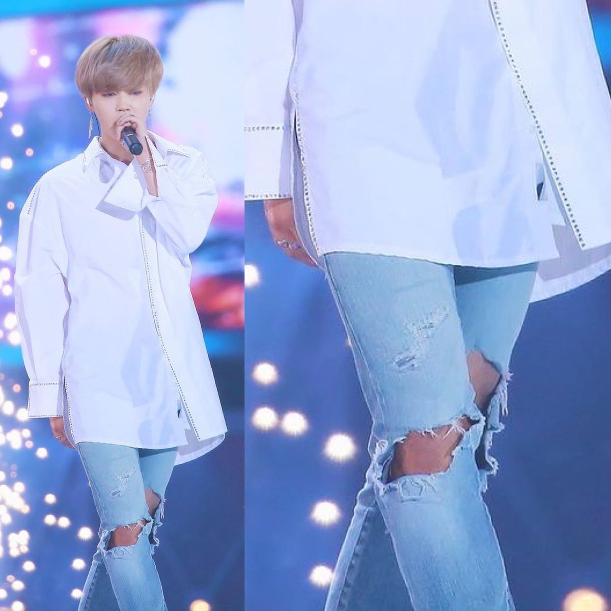 jimin's legs with this ripped jeans a thread