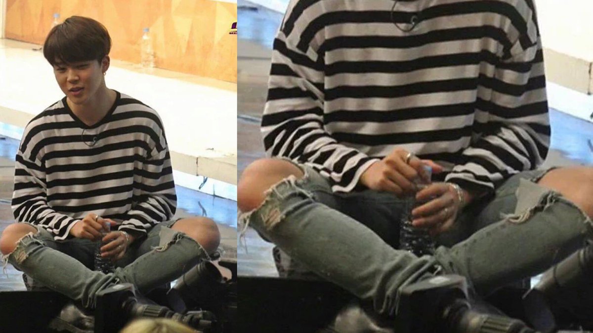 jimin's legs with this ripped jeans a thread