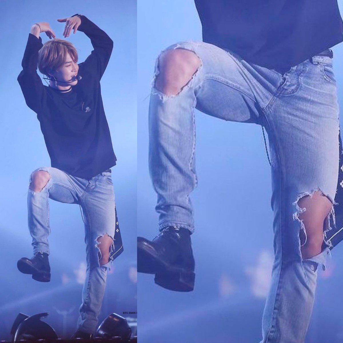 jimin's legs with this ripped jeans a thread