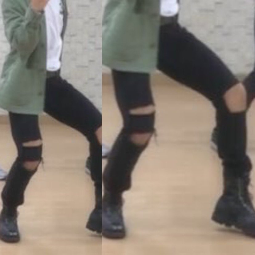 jimin's legs with this ripped jeans a thread