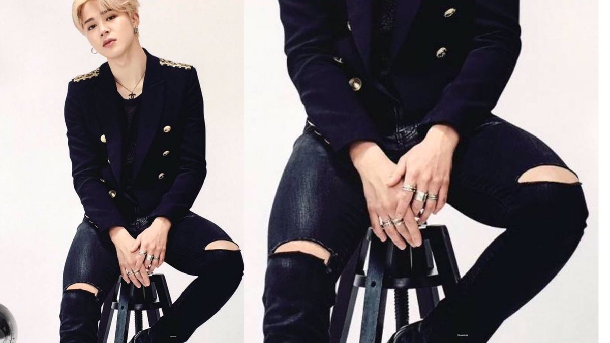 jimin's legs with this ripped jeans a thread