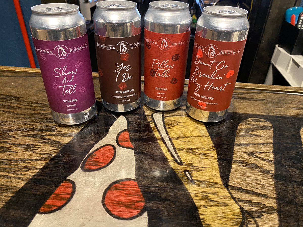 We held back a limited few of these 4 for Valentine’s Day!  These four beers are the key to someone’s heart, maybe yours!  Come grab a 4-pack!  #showandtell #yesido #pillowtalk #donutgobreakinmyheart