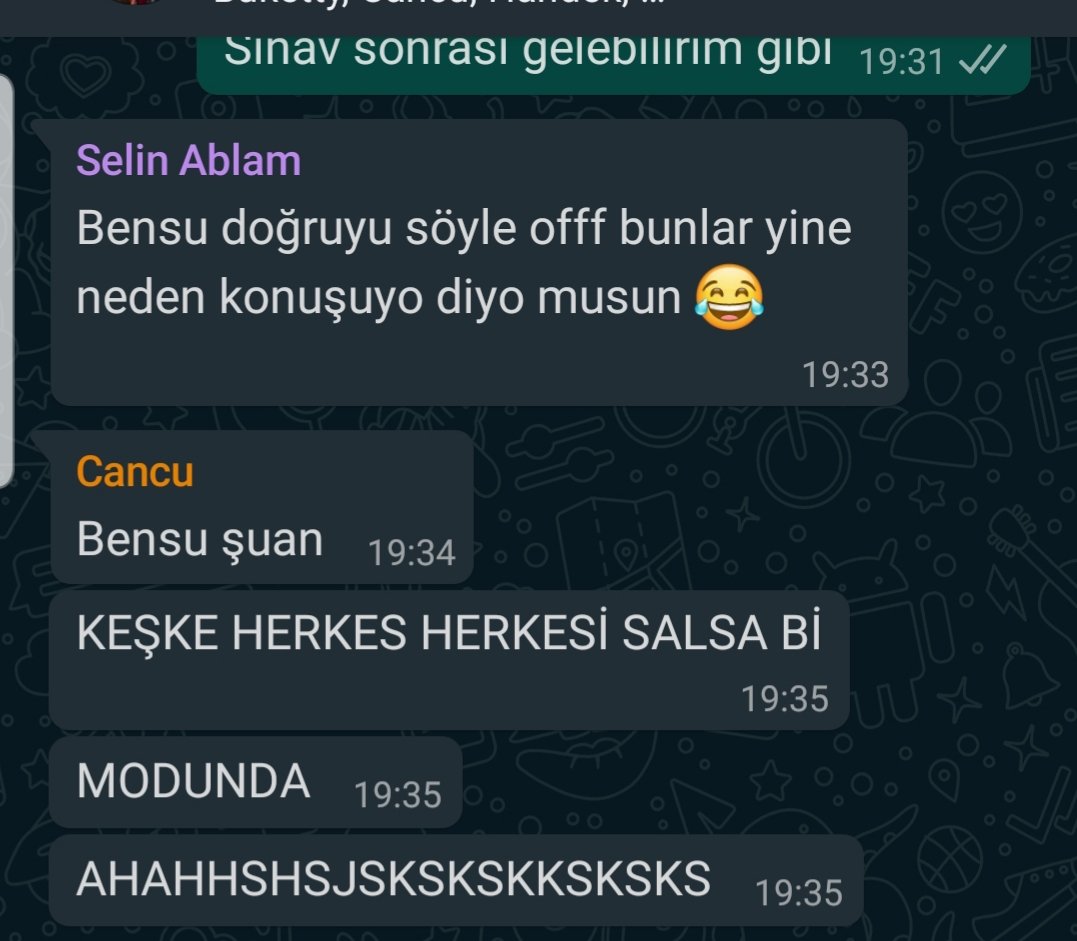 Yine benim susup sevgi dolu kişiliğimin konuşulduğu bir akşamdı.