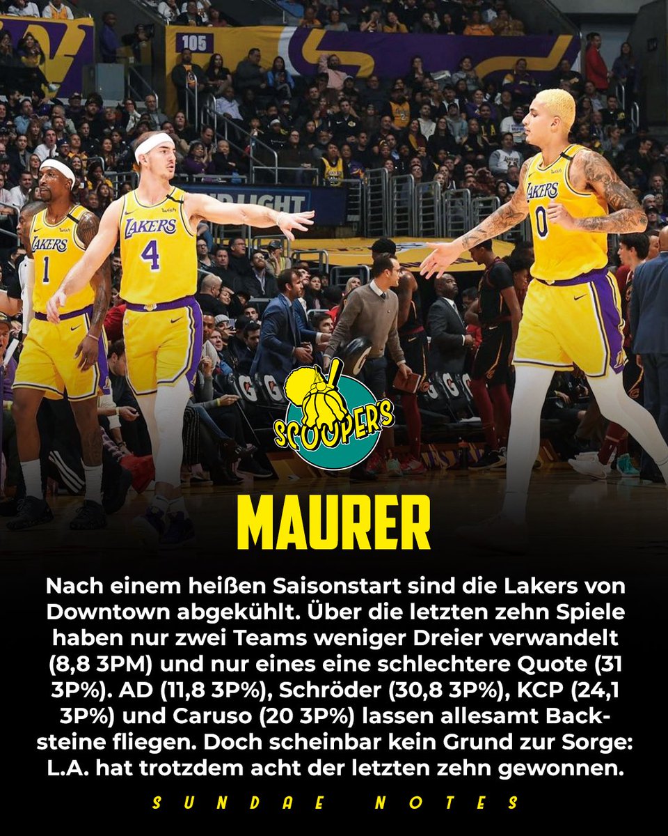 scoopersblog's tweet image. 🍦 SUNDAE NOTES ✍️
Diese Woche mit Maurern aus L.A., unnötigen Jerseys, Kyries Ansage und mehr!
📑 Alle Notes auf cutt.ly/QkVPYcA
———
#SundaeNotes #Lakers #LebronJames #ChicagoBulls #BrooklynNets #Hornets #KyrieIrving #ZionWilliamson #StayMe7o  #NBABlog #nbadeutschland
