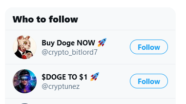 CryptoGinja's tweet photo. Why is @Twitter trying to shill me $DOGE? https://t.co/sOko16Yn5T